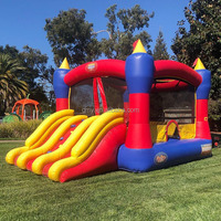 PVC commercial petit gonflable avec toboggan sautant château combo maison de rebond pour les enfants
