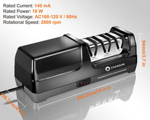 Professional Electric <strong>Knife</strong> <strong>Sharpener</strong> 20-Degree Angled Diamond Abrasives Steel Precision Guides 3-Stage Sharpening Technology - Product Image 5