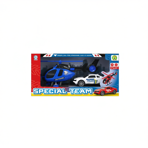 Set de Juguete de Plástico de Helicóptero y Coche de Equipo Especial con Luces y Sonidos a Pilas para Niños de 3+ Años - Product Image 2