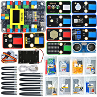 Kit éducatif Kidsbits compatible avec les blocs de construction, kit de système de circulation intelligent DIY pour Arduino
