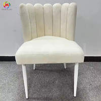 Chaises de banquet modernes en velours et métal pour événements, style commercial extérieur, ensemble de chaises de mariage