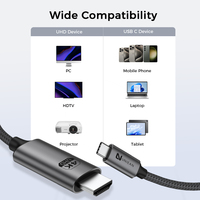 Adaptateur USB-C vers 4K UHD UNIEAN, 60 Hz, câble USB-C vers UHD, adaptateur HDTV, connectez votre téléphone portable à votre téléviseur