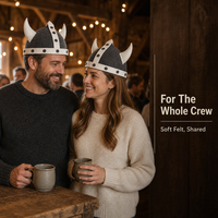 Chapeau de sauna en feutre de laine avec cornes et cache-oreilles, gris anthracite, pour hommes et femmes, idéal pour sauna, spa et usage domestique