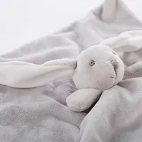 Listo para nave 27*27cm super suave bebé doudou manta edredón de conejo de juguete animal de conejo doudou