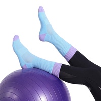 Chaussettes d'été d'intérieur mi-mollet en coton peigné tricoté antidérapantes pour femme, idéales pour le Pilates et le Yoga – Absorbantes et respirantes, personnalisables