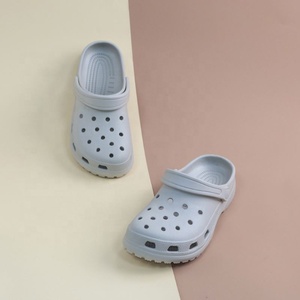 Light Blue Plastic <b>Clogs</b> Open Toe EVA Outsole Breathable Summer <b>Slippers</b> - Product Image 2