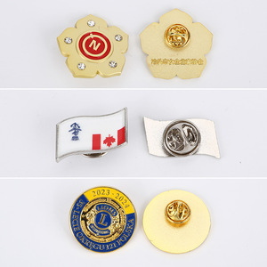 Insignias Metálicas Personalizadas Circulares de Aleación de Zinc con Cierre Magnético de Mariposa, Regalos Empresariales, Insignias Escolares y de Empresa - Product Image 4