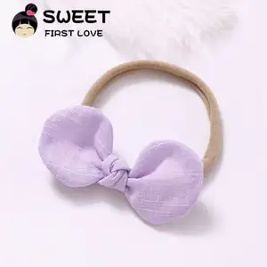 Imported Model Kids 100% Cotton Hand-made Bow Hair Accessories Children Custom Headband