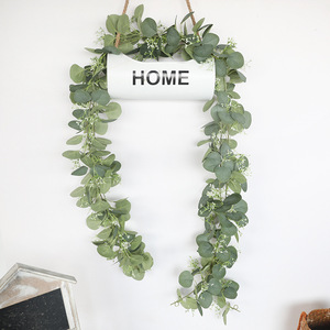 Bạc đô la bạch đàn lá handmade 3D, giả lá dây leo cây cho đám cưới tường bảng bên nhà Lò Sưởi phòng ngủ trang trí nội thất - Product Image 3