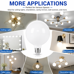 <span class=keywords><strong>Ampoule</strong></span> LED Globe Vintage en Verre Dépoli Blanc Lait G45 G50 G60 G80 G95 G125 G150 7W 8W 9W 12W <span class=keywords><strong>15W</strong></span> pour Éclairage Intérieur Domestique - Meilleures Ventes - Product Image 5