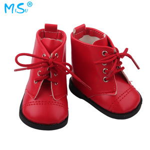 Chaussures de poupée, bottes Martin de 7,5 cm, chaussures en cuir à lacets pour poupées américaines de 18 pouces - Product Image 6