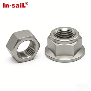 Inserts filetés en titane M12x1.25, écrous hexagonaux Gr5 de qualité aérospatiale, fixations pour systèmes de contrôle et instruments DIN 8673 Ti, fabrication ODM - Product Image 3