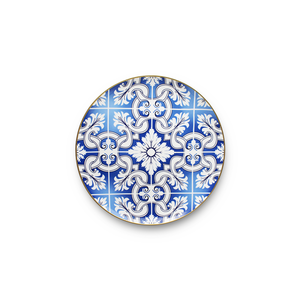 Venta al por mayor de alta calidad vintage azul con Adorno de oro de la boda, vajilla de fiesta evento alquiler - Product Image 6