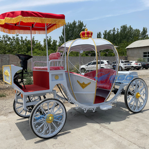 รถม้าไฟฟ้าสไตล์คลาสสิกสุดโรแมนติก 4 ล้อ รถม้าแต่งงานสุดหรูทรงฟักทอง สำหรับการท่องเที่ยว ลดราคาพิเศษ - Product Image 2