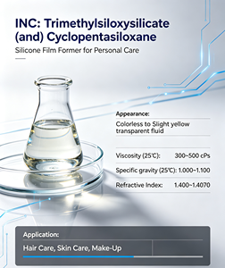 Cyclopentasiloxane et Trimethylsiloxysilicate : Formateur de film silicone anti-transfert - Product Image 5