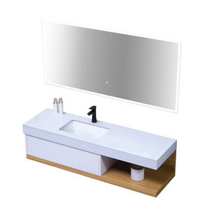 Estilo japonés de lujo de entrada Rock Board integrado lavabo <span class=keywords><strong>baño</strong></span> gabinete inodoro fregadero combinación de lavabo tocador - Product Image 5