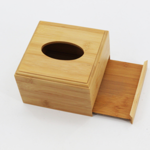 Boîte <span class=keywords><strong>à</strong></span> mouchoirs <span class=keywords><strong>carrée</strong></span> en bois naturel écologique 12*12*18CM pour cuisine et salle de bain – Rangement moderne en gros - Product Image 2