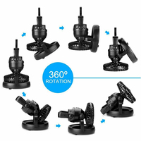 Lampes de camping portables 2 en 1 avec 18 LED et ventilateur de plafond, gadget de camping extérieur, lumière de camping suspendue pour tente d'urgence