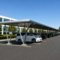 Sistem Pemasangan Kanopi Surya Aluminium untuk Parkir Mobil Pabrik OEM