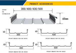 As fábricas chinesas são vendedores quentes 65-430 YX25-330 Standing Seam Metal Roof Sheet - Product Image 3
