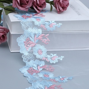 Polyester Lưới Thêu Ribbon Ren Vải Cho Quần Áo Phụ Kiện 20Cm Rộng Wedding Ren Trang Trí Trong Kho - Product Image 2
