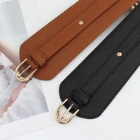 Breiter Gürtel Frauen Nadel schnalle Dekoratives Kleid Elastic PU Elastic Waist Wrap Mode Gürtel Taille Wrap Frauen