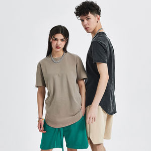 Alta calidad 250 Gsm 100% algodón Unisex camisetas Vintage de gran tamaño para hombres logotipo personalizado bordado ácido lavado fabricado - Product Image 5