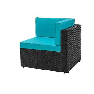 Neues Design PE Rattan Outdoor Hinterhof Möbel Set Garten 5-Sitzer Sofas Outdoor Tische und Stühle Set