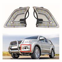 Feux de circulation diurne à LED DRL pour Toyota Hilux Vigo 2011 2012 2013 2014 Feux clignotants Phares antibrouillard