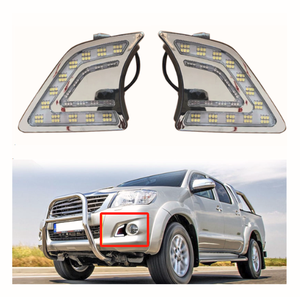 Luz LED DRL de Conducción Diurna para <span class=keywords><strong>Toyota</strong></span> <span class=keywords><strong>Hilux</strong></span> Vigo 2011 2012 <span class=keywords><strong>2013</strong></span> 2014, Luz de Señal de Giro, <span class=keywords><strong>Faros</strong></span> <span class=keywords><strong>Antiniebla</strong></span> - Product Image 1