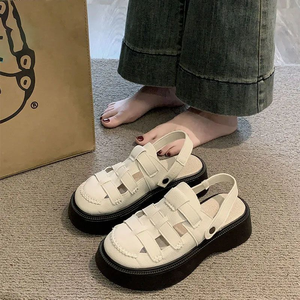 รองเท้าแตะผู้หญิงผู้ชายหนังแท้ ระบายอากาศดี สไตล์ลำลอง เดินเล่นชายหาด รุ่นใหม่ประจำปี 2025 - Product Image 1