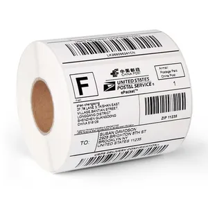 Blank Adhesive Etiqueta 100x150 Waybill A6 Thermal Paper Sticker Printer Label Rolls Direct Thermal Barcode Shipping Label