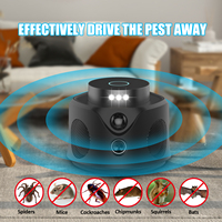Repelente Portátil de 360 Grados para Plagas y Ratones con Sensor Infrarrojo, Repelente Eléctrico de Ratas de Escritorio para el Hogar y la Cocina, Repelente Ultrasónico de Roedores