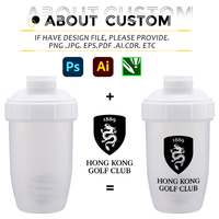 Bouteille de shaker de sport en gros Bouteille de shaker de protéines de gymnastique en plein air Bouteille d'eau en plastique de 500ml avec logo personnalisé Cadeau promotionnel