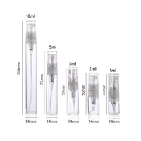 Flacons échantillons vides miniatures de 1 ml, 2 ml, 3 ml, 5 ml, 10 ml, flacon pulvérisateur atomiseur en verre transparent, flacon de parfum avec boîte en papier et impression