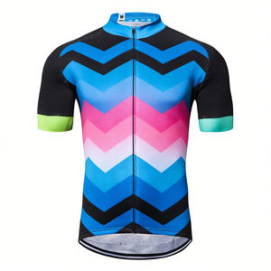 Maillot de cyclisme longue distance à motif coloré, unisexe, extensible, anti-fatigue, respirant, haut de gamme pour longues distances, chemise exclusive, directement de l'usine - Product Image 1