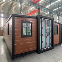 Nouvelle Villa de Luxe Extensible en Conteneur Préfabriqué avec Cadre en Acier, Étanche, 20-40 pieds, avec Balcon, Design Moderne, 3-5 Chambres