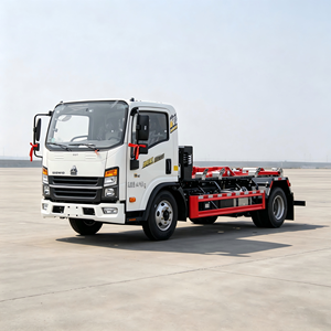 Hot Sale HOWO 4x2 Hook Arm Garbage Truck One Truck Multiple <b>Bins</b> 6CBM Detachable Waste Container Truck Factory Price - Product Image 1