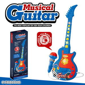 เครื่องร้องคาราโอเกะสำหรับเด็กชุดกีตาร์ไฟฟ้าพร้อมไมโครโฟนของเล่นสำหรับเด็กชายอายุ11ปีสีน้ำเงิน - Product Image 2