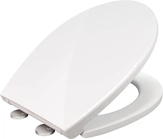 Toilet Seat Soft Close Quick-Release for Easy Cleaning Plastic Material Durable Toilet Seat Top, bottom fixing