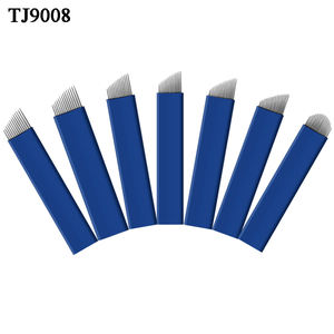 Aiguille de Microblading de couverture bleue de marque privée aiguille de tatouage de sourcil lame jetable maquillage Permanent stérilisé - Product Image 1