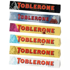 Toblerone 화이트 초콜릿 4 / Toblerone 블랙 다크 초콜릿 번들 100g 팩