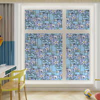 Statische Fensterfolie mit tropischen Fischen, bunte dekorative Sichtschutzfolie für Glas, abnehmbares Blasenmuster für Kinderzimmer, Spielzimmer