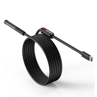 Caméra endoscopique HD 1080P 8mm à double/simple objectif 6 led fil dur USB type-c IOS IP67 étanche pour l'inspection des pipelines industrielles