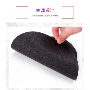 Tapis de souris rond Sanxing S02 avec repose-poignet en matériau SBR pour usage au bureau - Product Image 3