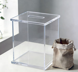 Caja <span class=keywords><strong>de</strong></span> <span class=keywords><strong>Opiniones</strong></span> y Votaciones Moderna y Personalizable, Transparente, Resistente al Agua y Reutilizable para Eventos <span class=keywords><strong>de</strong></span> Caridad e Iglesias - Product Image 1