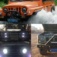 Lampu LED untuk Mobil Motor Lampu Depan Bulat Sein Sistem Pencahayaan Otomatis/motor Lampu Depan LED Bulat 7 Inch untuk Motor