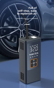 Gonfleur de pneus sans fil électrique mini portable pour voiture et vélo avec éclairage, manomètre et chargement USB - Product Image 6
