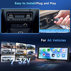 2024 10.26 "xách tay không dây Carplay màn hình với 4K + 1080P sao lưu máy ảnh Bluetooth GPS Navigation Airplay Apple Carplay trang trí - Product Image 5