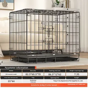 <span class=keywords><strong>Cage</strong></span> à chien en fil métallique pour petits/chiens moyens et chats, pliable, épaisse, renforcée, <span class=keywords><strong>cage</strong></span> pour animaux de compagnie, utilisation domestique/en voiture, toutes saisons - Product Image 6